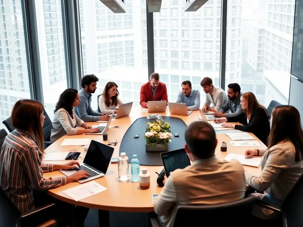 A photograph of a workshop session in progress, with participants actively engaged in a hands-on activity. The image should convey a sense of collaboration and skill-building.
